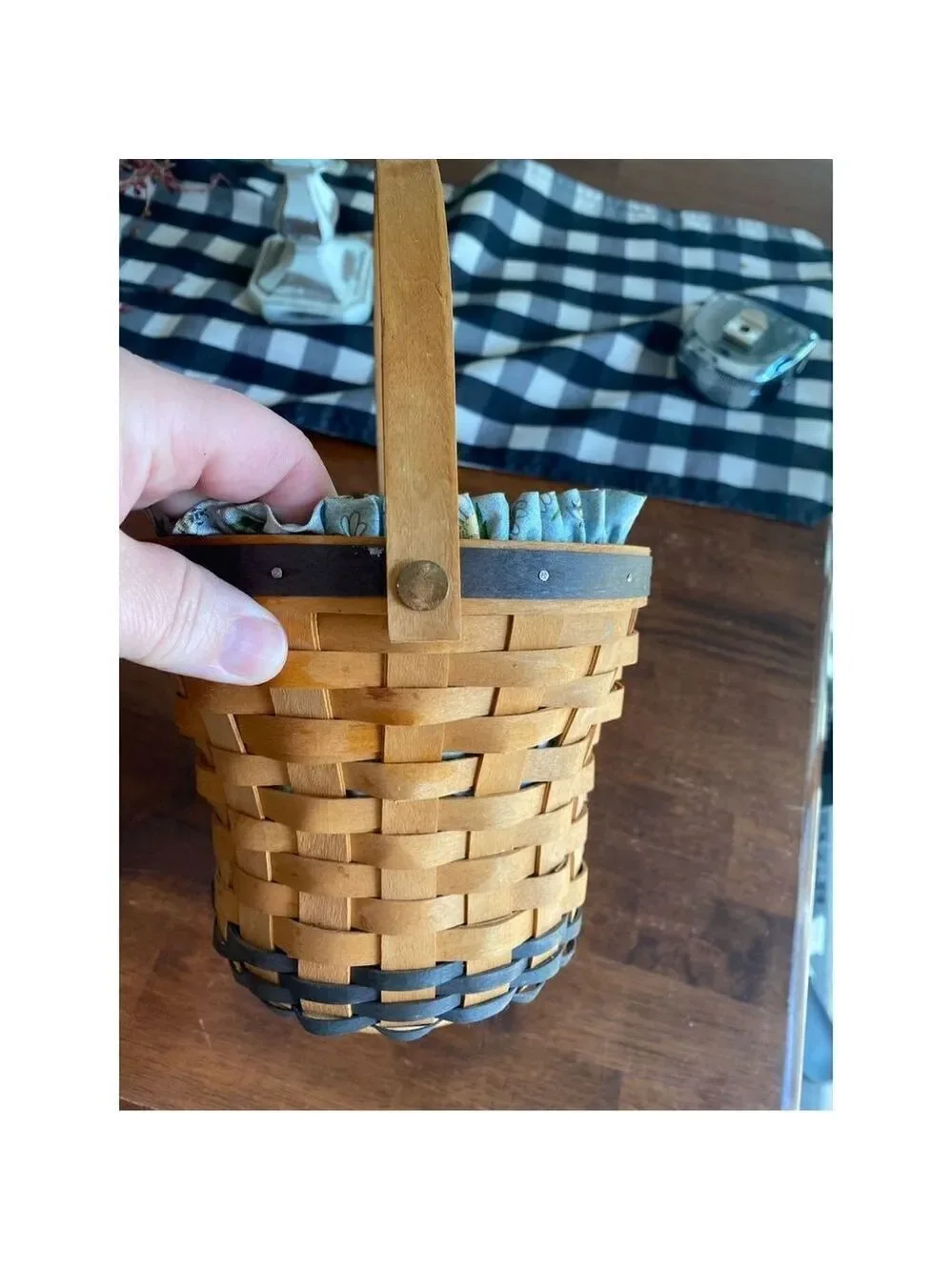 LONGABERGER 1999 DAISY Basket Liner + Plastic Protector